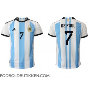 Argentina Rodrigo de Paul #7 Hjemmebanetrøje VM 2022 Kortærmet